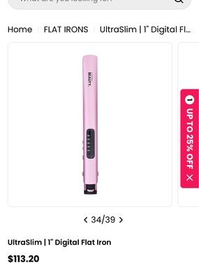 UltraSlim 1" Digital Flat Iron — Pink
